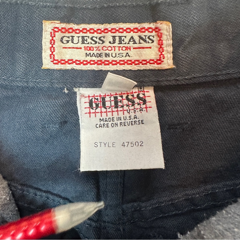 Vintage Guess Jeans 80s Blue Jean Denim Mini Skirt Women's Sz 26 USA MADE - Picture 4 of 5